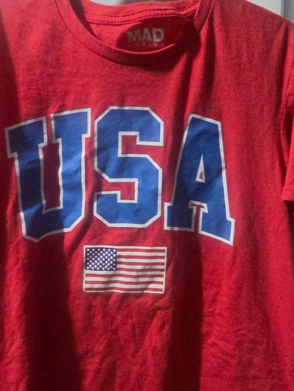 Red USA tee, Size XL #usa #americana